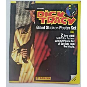 Vintage 1990 Dick Tracy Giant Sticker Poster Set NOS U222